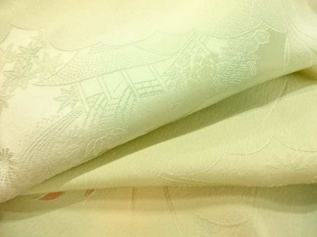  草花模様小紋着物